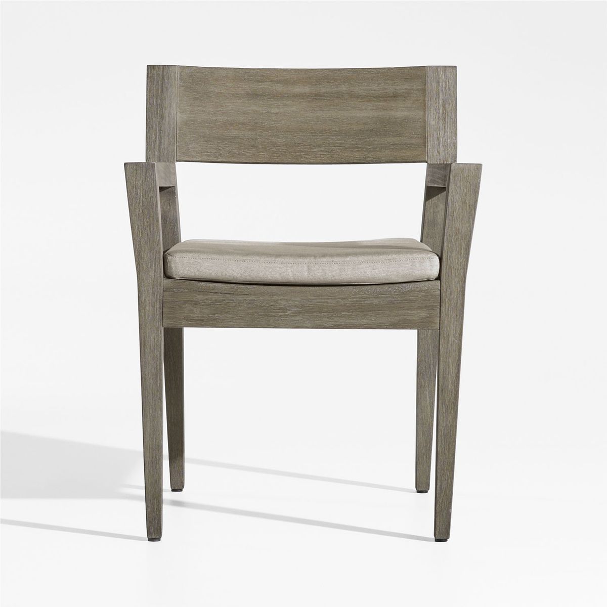 CRATE & BARREL - Silla Comedor Ext Andorra Gris envejecida Crate&Barrel