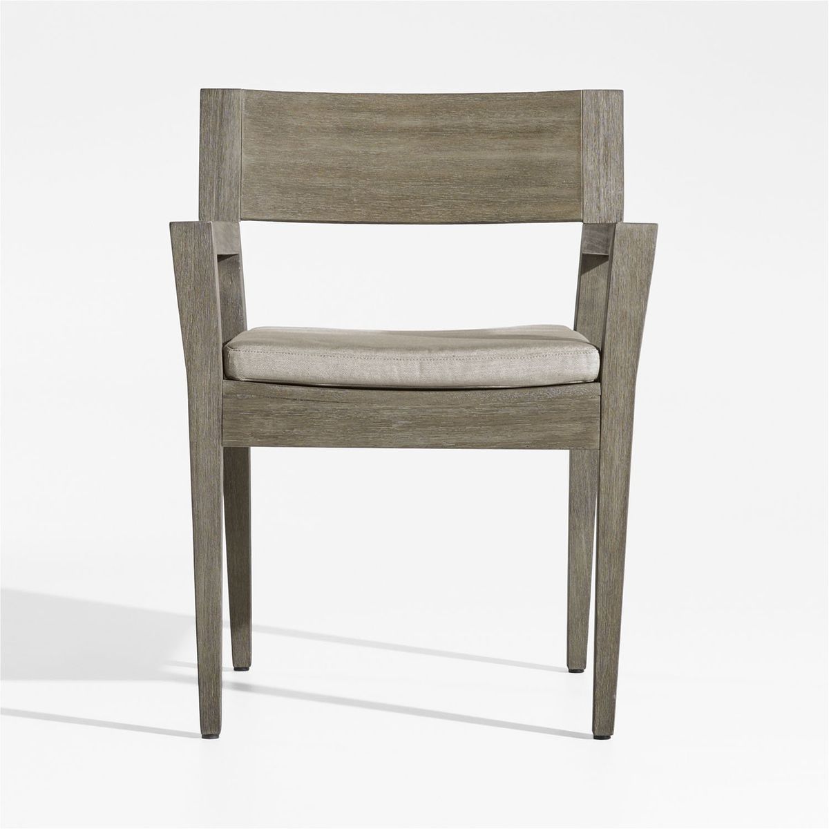 CRATE & BARREL - Silla Comedor Ext Andorra Gris envejecida Crate&Barrel