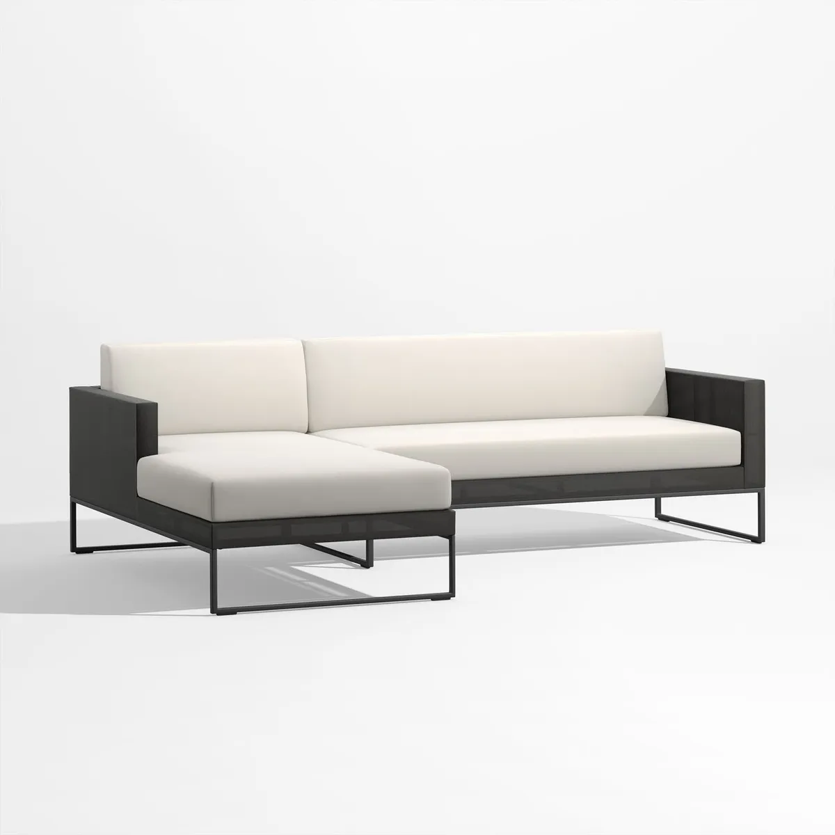 CRATE & BARREL - Seccional Dune Negro Izquierdo Crate & Barrel