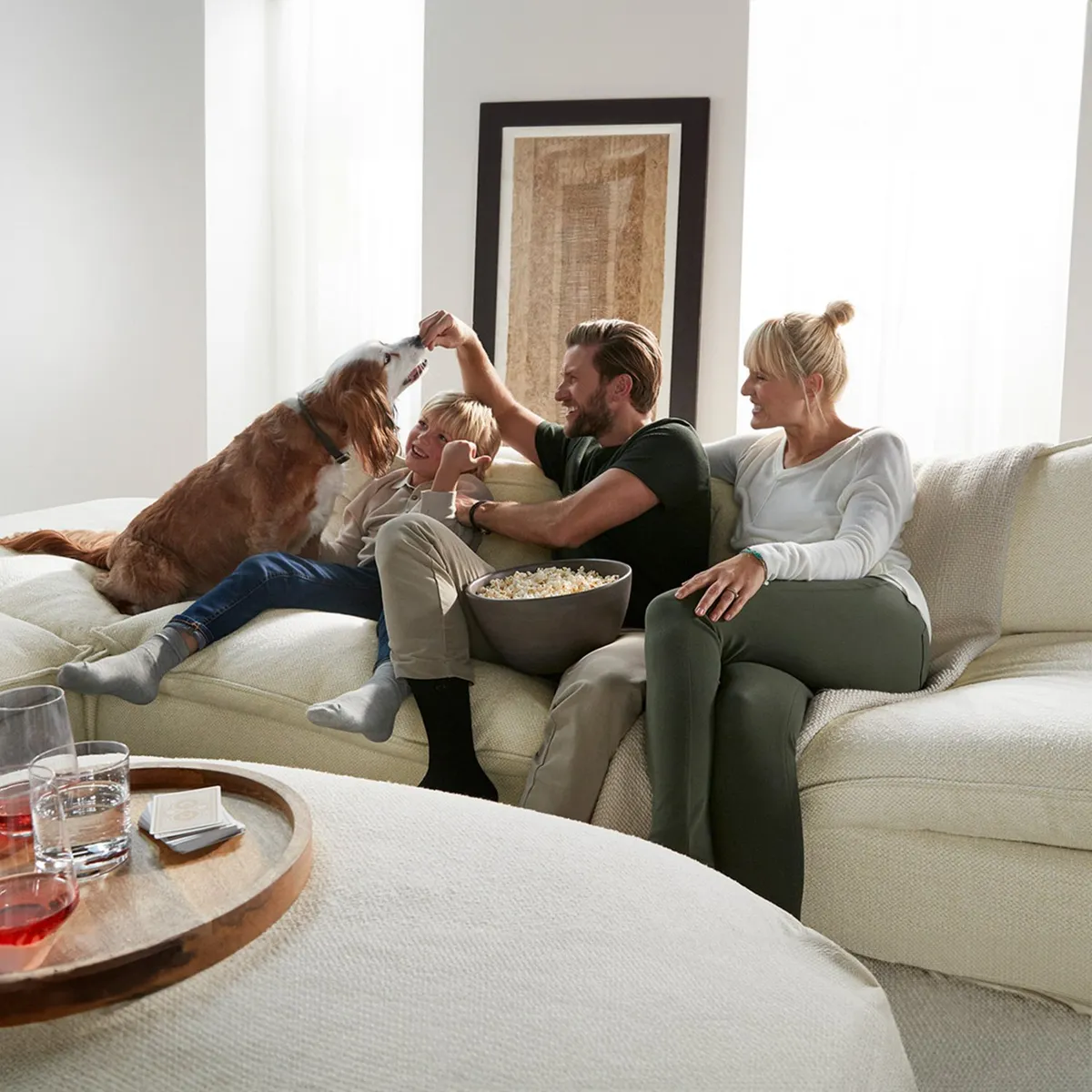 CRATE & BARREL - Seccional Lotus 3 piezas