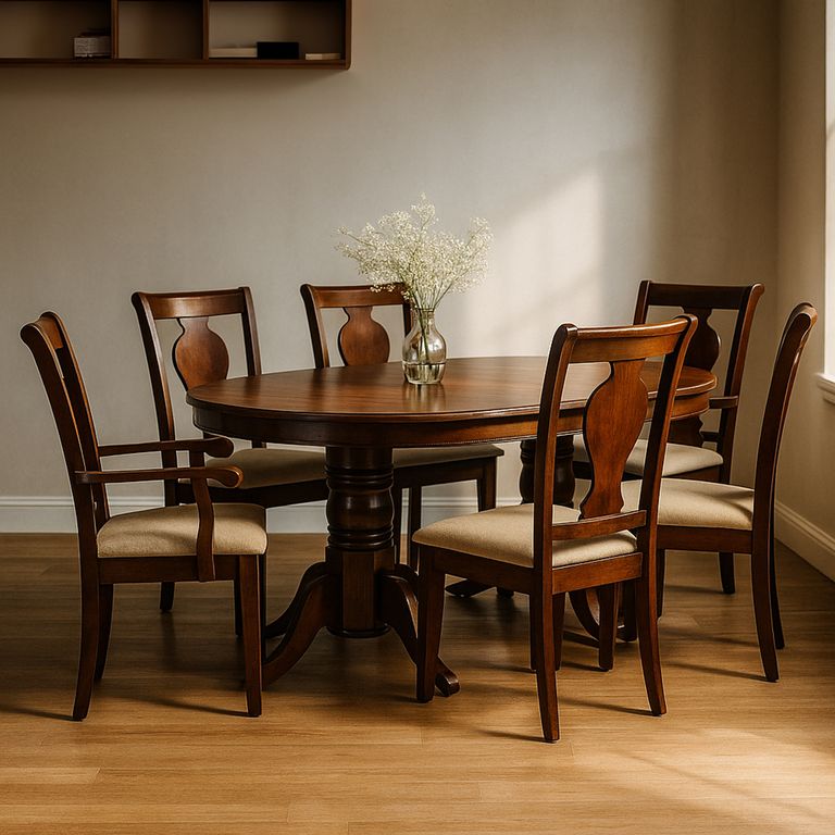 ROBERTA ALLEN Juego De Comedor Valerie 4 Sillas + 2 Sitiales