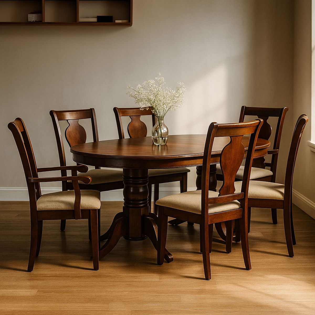 ROBERTA ALLEN - Juego de Comedor Valerie 4 Sillas + 2 Sitiales