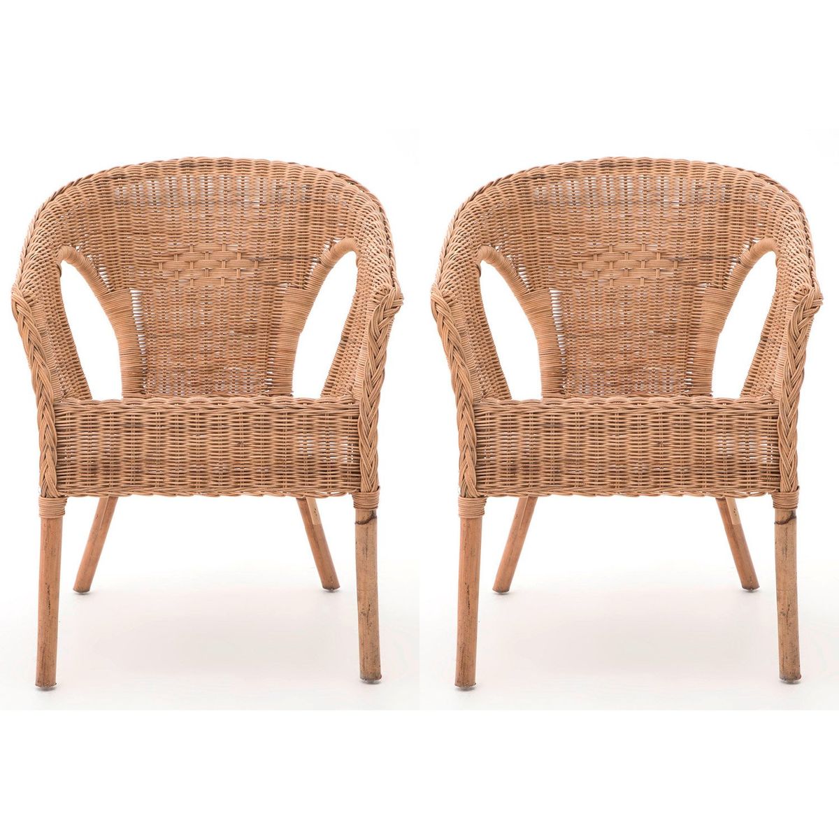 BASEMENT HOME - Pack 2 Sillas De Terraza San Martin  Natural