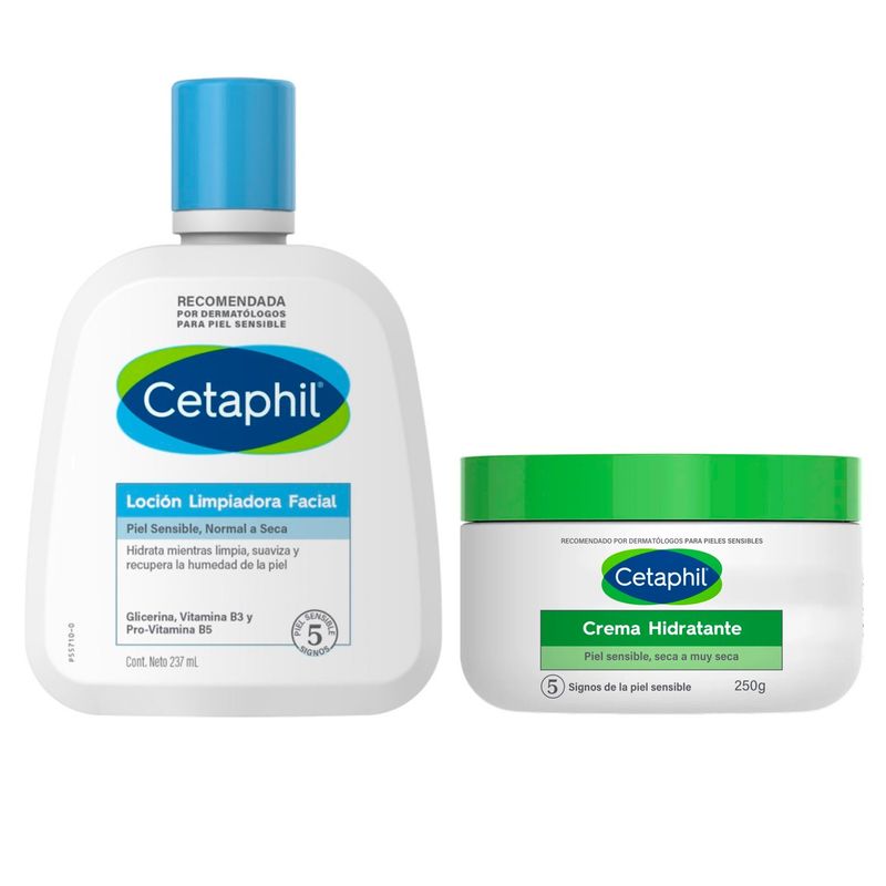 CETAPHIL - Pack Rutina Diaria Cetaphil Hidratante 250grs + Limpiadora 237ml