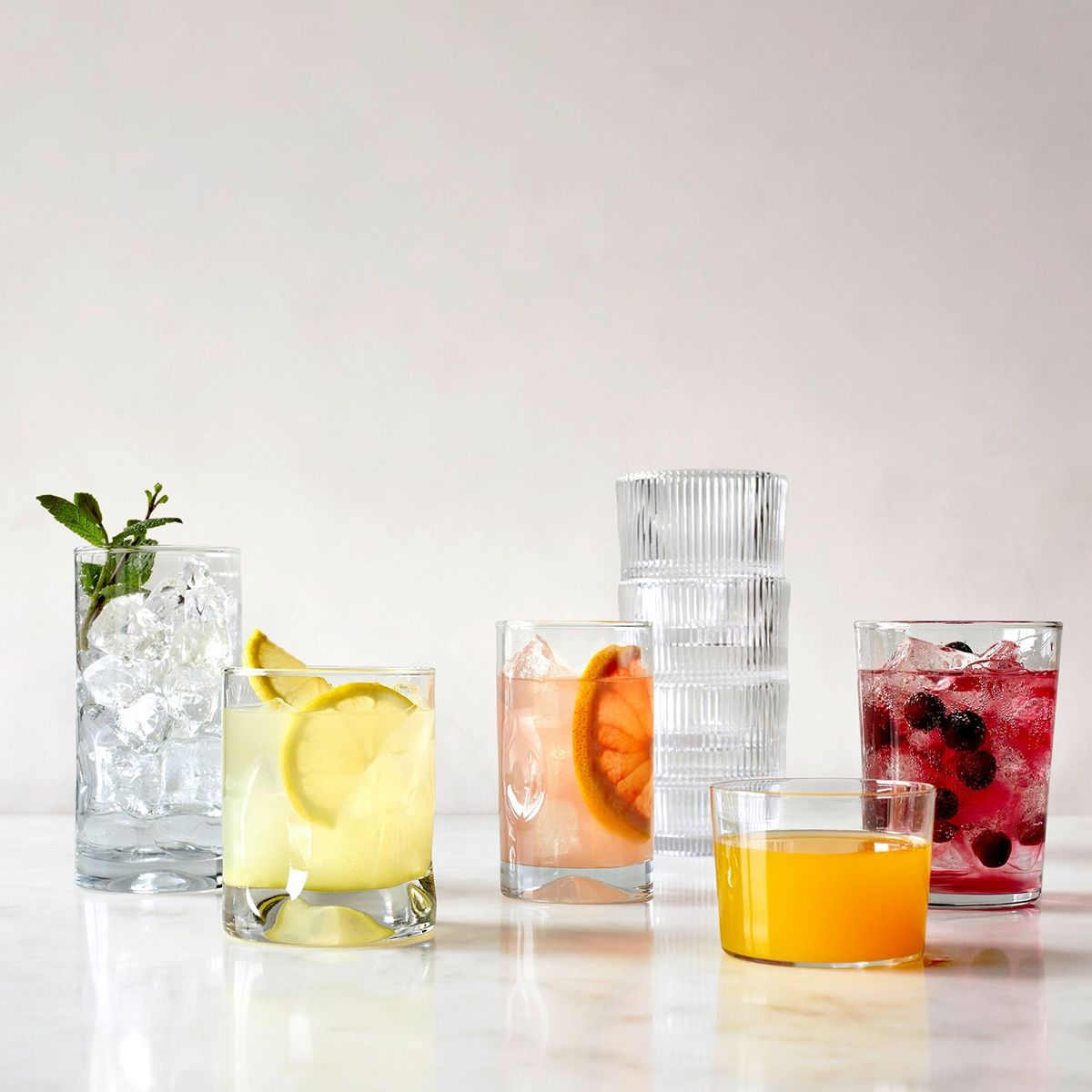 CRATE & BARREL - Set 4 Vasos Impressions