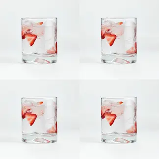 CRATE & BARREL - Set 4 Vasos cortos Impressions