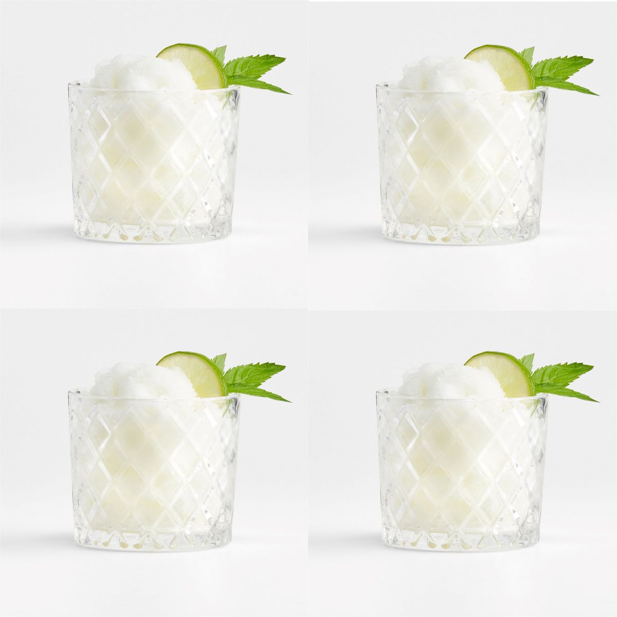 CRATE & BARREL - Set 4 Vasos Acrílicos corto Hatch