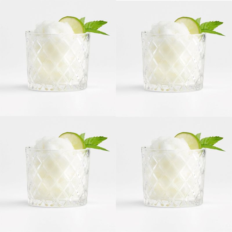 CRATE & BARREL - Set 4 Vasos Acrílicos corto Hatch