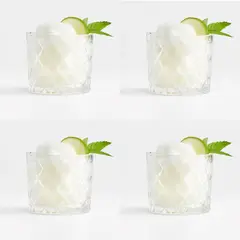 CRATE & BARREL - Set 4 Vasos Acrílicos corto Hatch