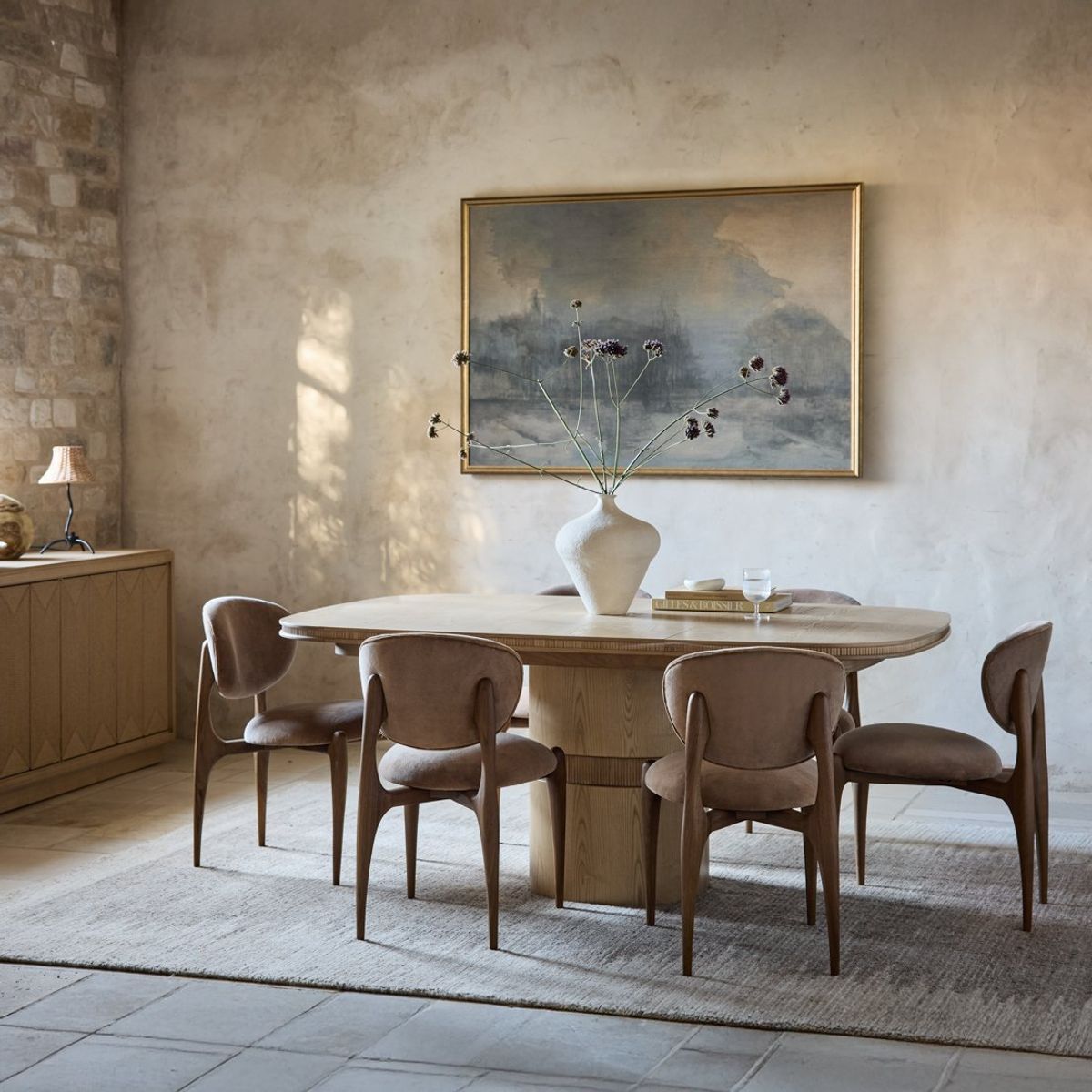 CRATE & BARREL - Mesa de Comedor Roseau Natural Extensible