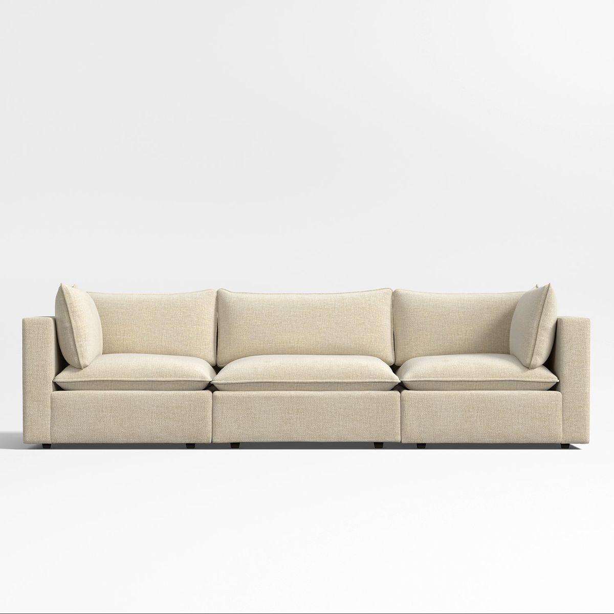 CRATE & BARREL - Sofá Modular Lotus Beige 3 cuerpos