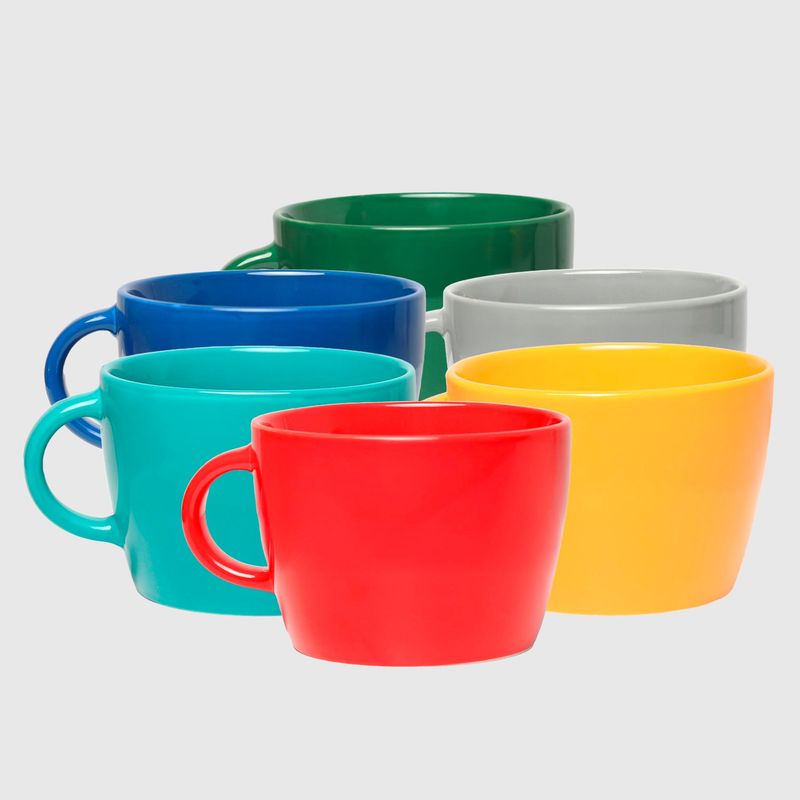 MICA - Set 6 Tazas 500 ml Colores Mica