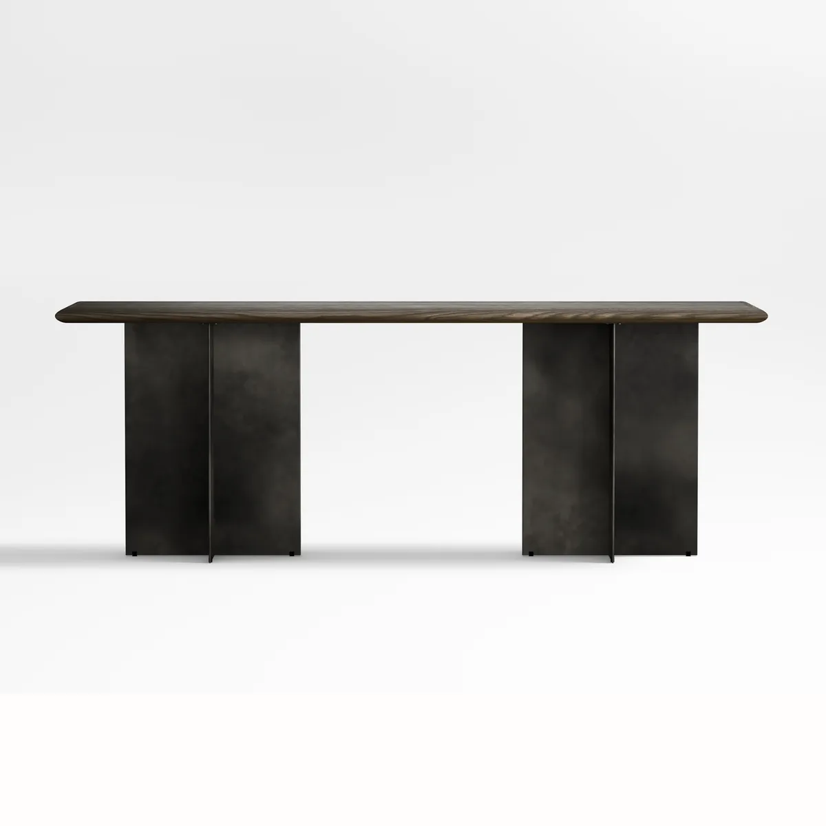 CRATE & BARREL - Arrimo Preto Madera Metal Crate & Barrel