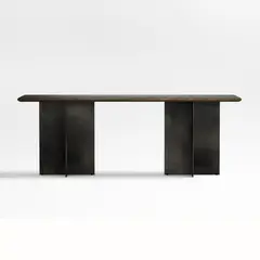 CRATE & BARREL - Consola Arrimo Preto Madera/Metal