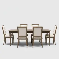 ROBERTA ALLEN - Juego De Comedor Rectangular Croisette 6 Sillas Rectas