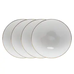 FLORENCIA - Set 4 Bowls 15 cm Borde Dorado Redondo