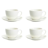 Set 4 Tazas té 270 ml con plato Essential Redondo