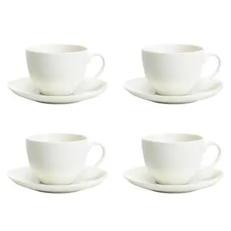 BASEMENT HOME - Set 4 Tazas té 270 ml con plato Essential Redondo