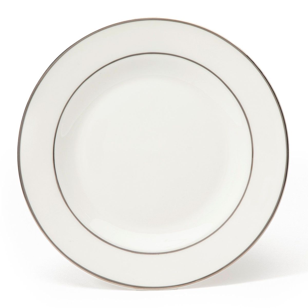 FLORENCIA - Set 4 Platos Pan 8 cm Borde Plateado Florencia