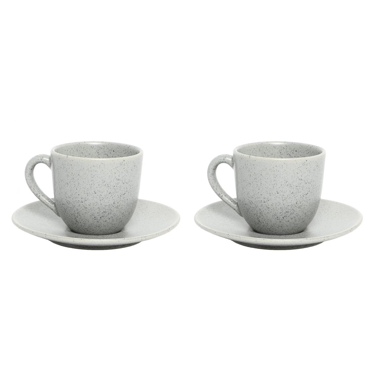 BASEMENT HOME - Set 2 Tazas Café 120 ml con plato Cerámica Gres Basement Home
