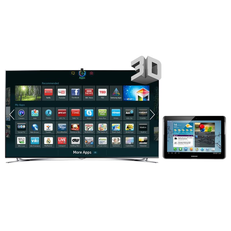 - LED 55" UN55F8000AGXZS Smart TV Full HD 3D + Tablet Galaxy 10,1" 16GB Wi-Fi