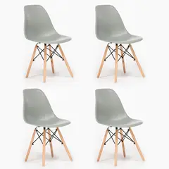 MICA - Pack 4 sillas Bilund Gris