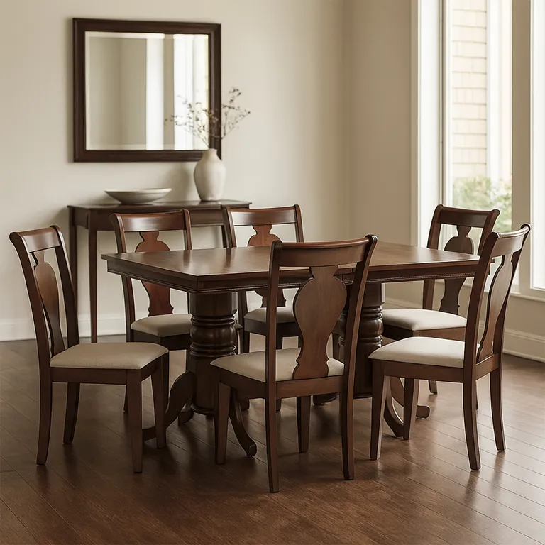 ROBERTA ALLEN Juego De Comedor Valerie Rectangular 6 Sillas
