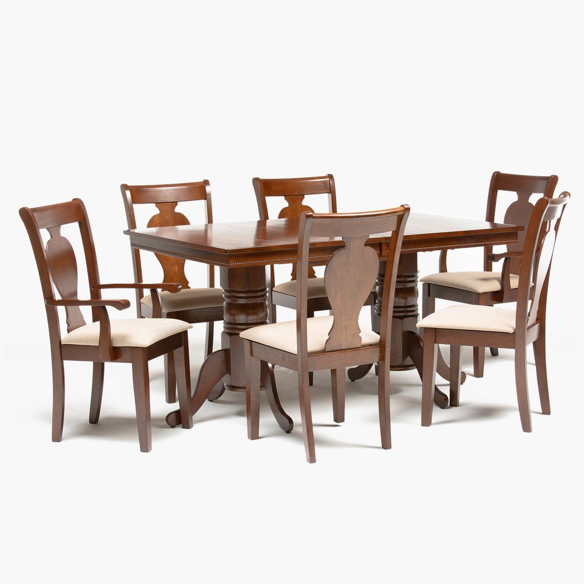 ROBERTA ALLEN - Juego de Comedor Valerie Rectangular 4 Sillas 2 Sitiales