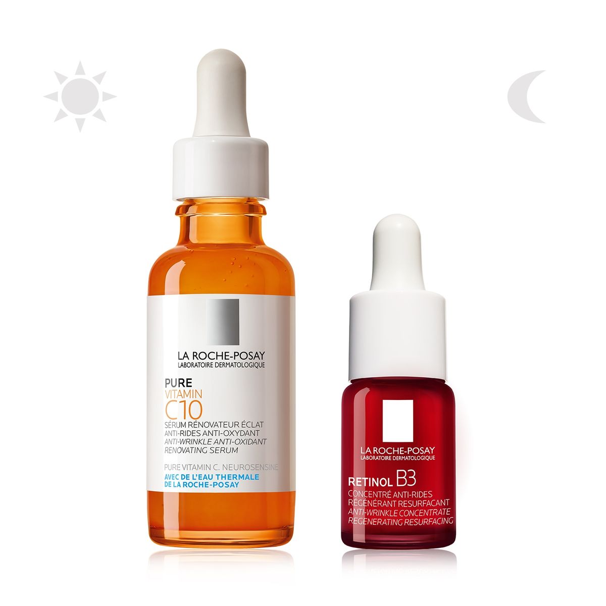 LA ROCHE POSAY - COMBO PURE VITAMIN C10 SERUM 30ML + RETINOL B3 SERUM 10ML