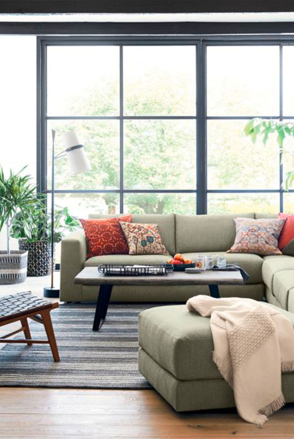 CRATE & BARREL - Mesa de Centro Yukon Gris