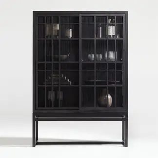 CRATE & BARREL - Estante Highland negro