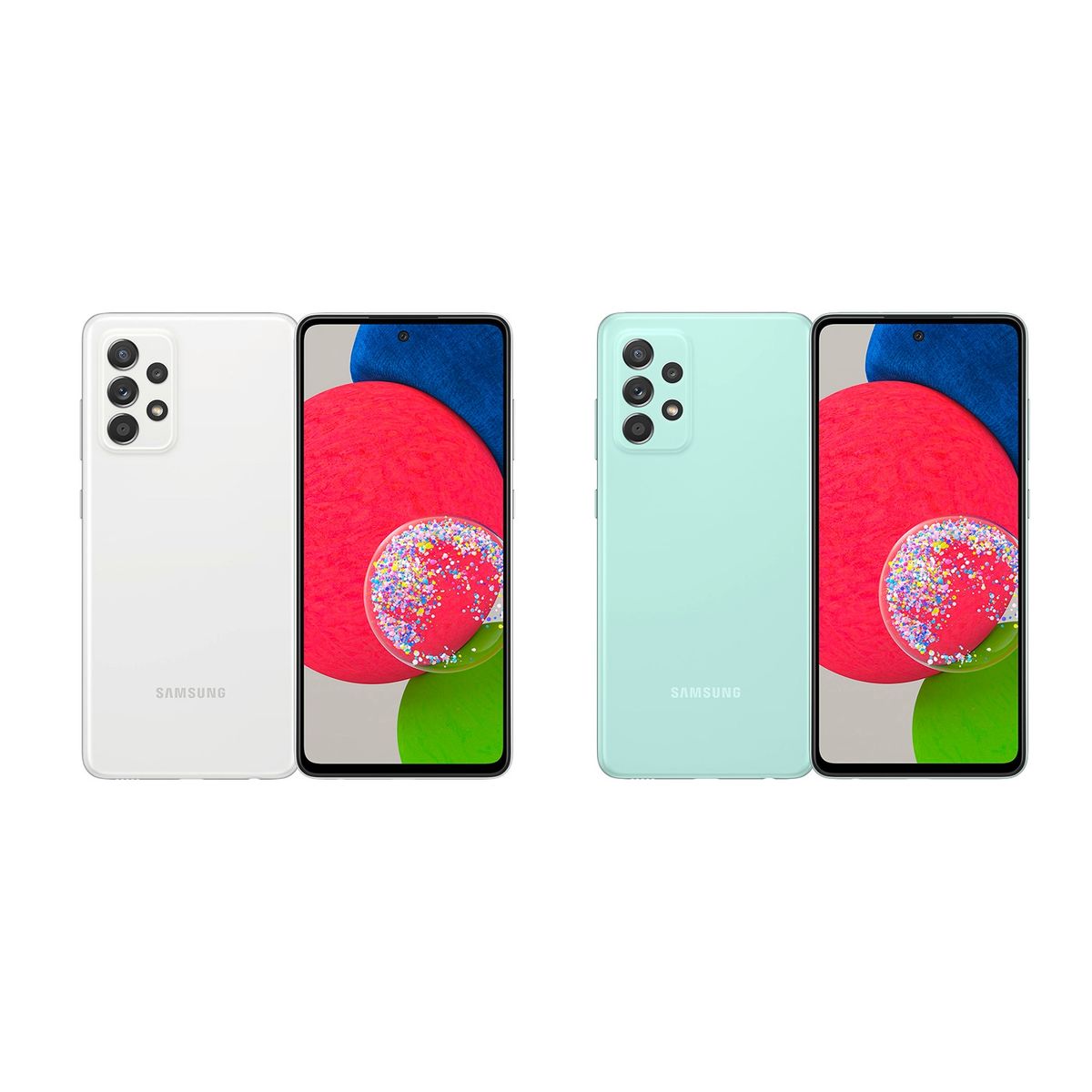 SAMSUNG - Pack Galaxy A52s 5G 128GB Blanco + Galaxy A52s 5G 128GB Verde