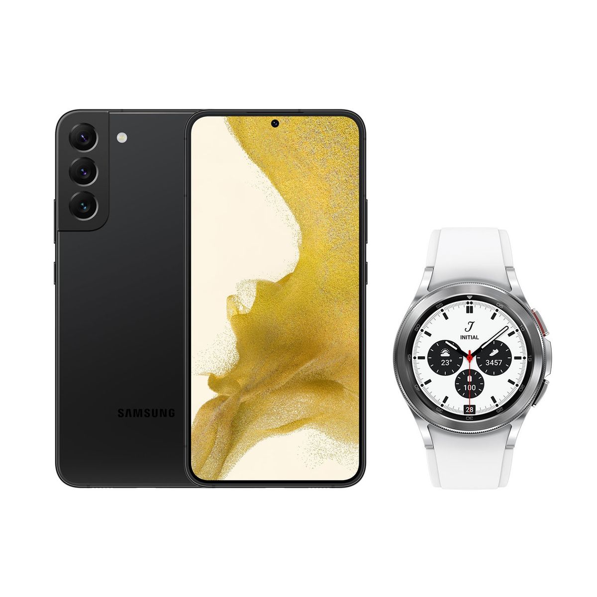 SAMSUNG - Galaxy S22+ 5G 128GB Black +Galaxy Watch4 Classic 42 mm