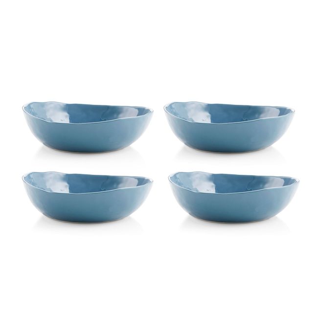 CRATE & BARREL - Set 4 Bowl Bajo Mercer Denim