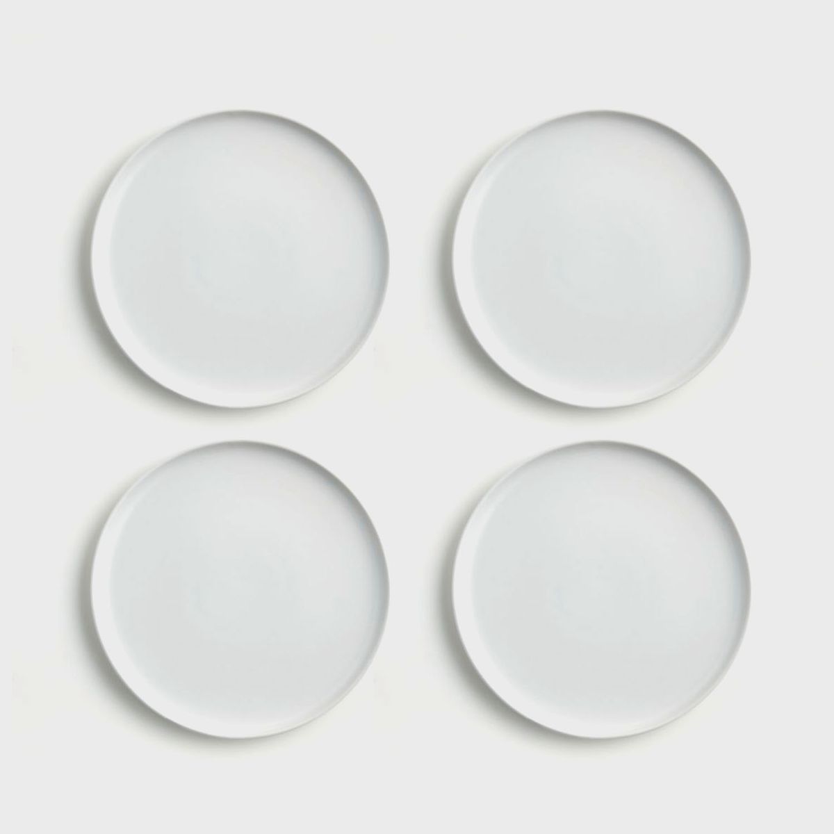 CRATE & BARREL - Set 4 platos ensalada Wren mate blanco