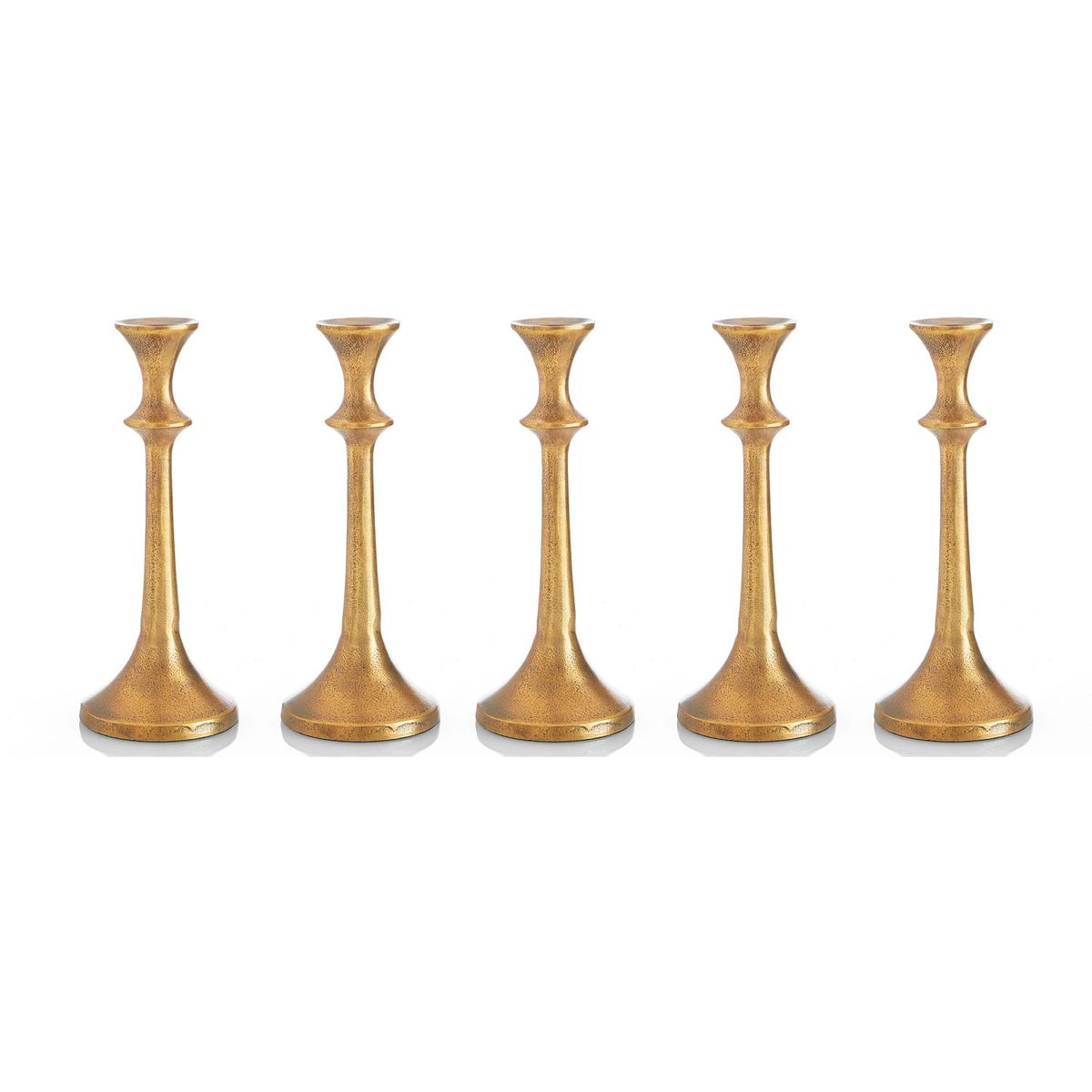 CRATE & BARREL - Set 2 Candelabro De Latón Antiguo Emmett