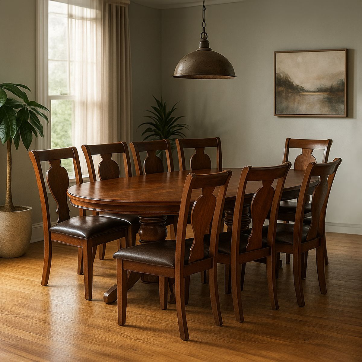 ROBERTA ALLEN - Juego de Comedor Valerie Ovalado Grande 8 Sillas