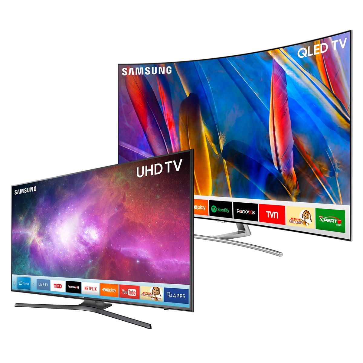  - QLED 65" Q8C 4K Ultra HD Smart TV Curvo + LED 43" KU6000 UHD Smart TV