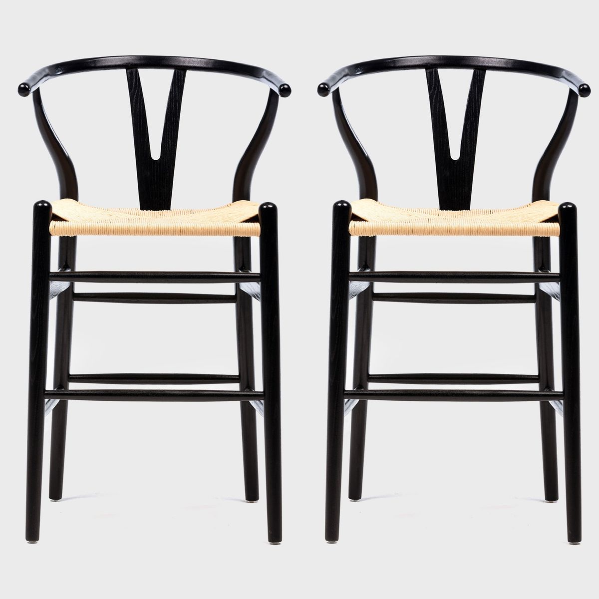 BASEMENT HOME - Pack 2 Pisos de Bar Kolding Neg/Nat