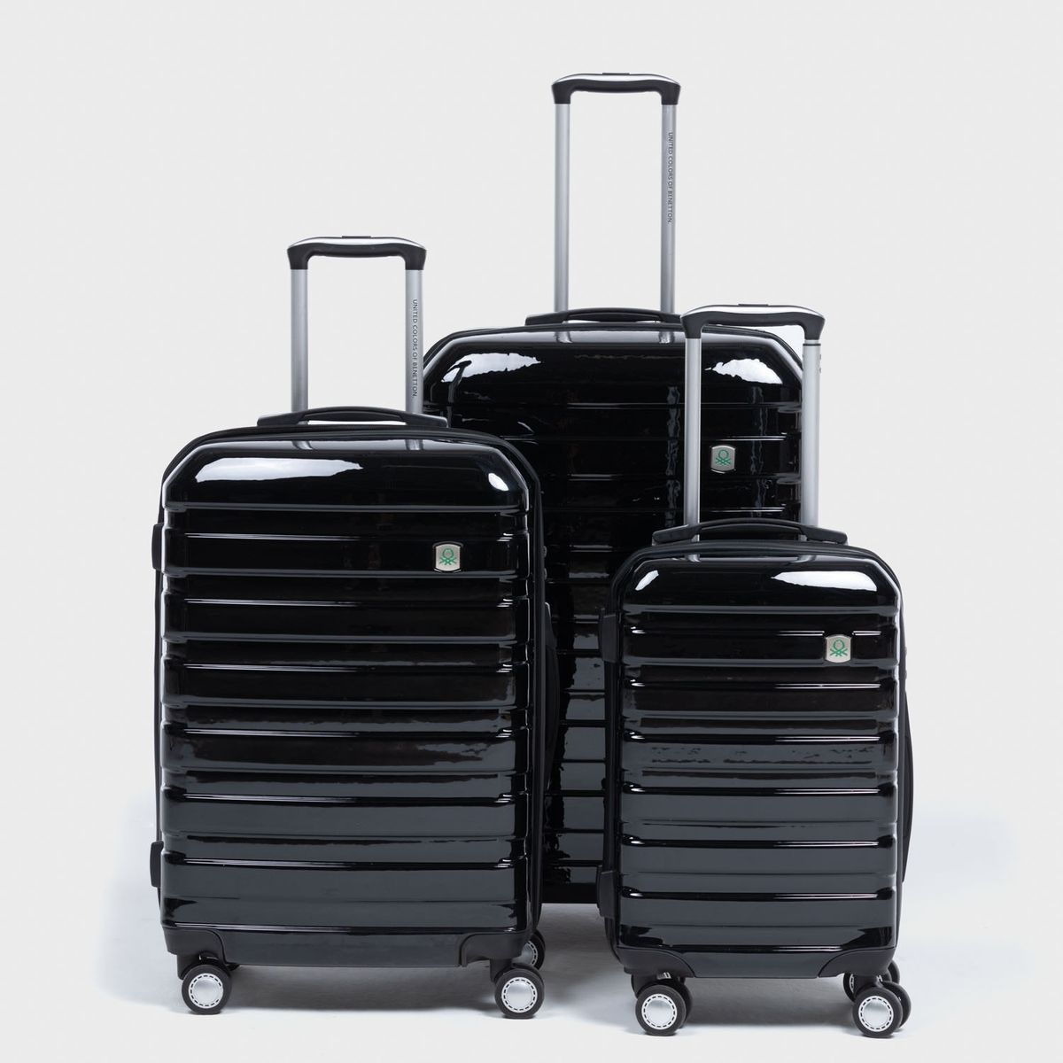 BENETTON - Set de Maletas Shell Negro de Viaje