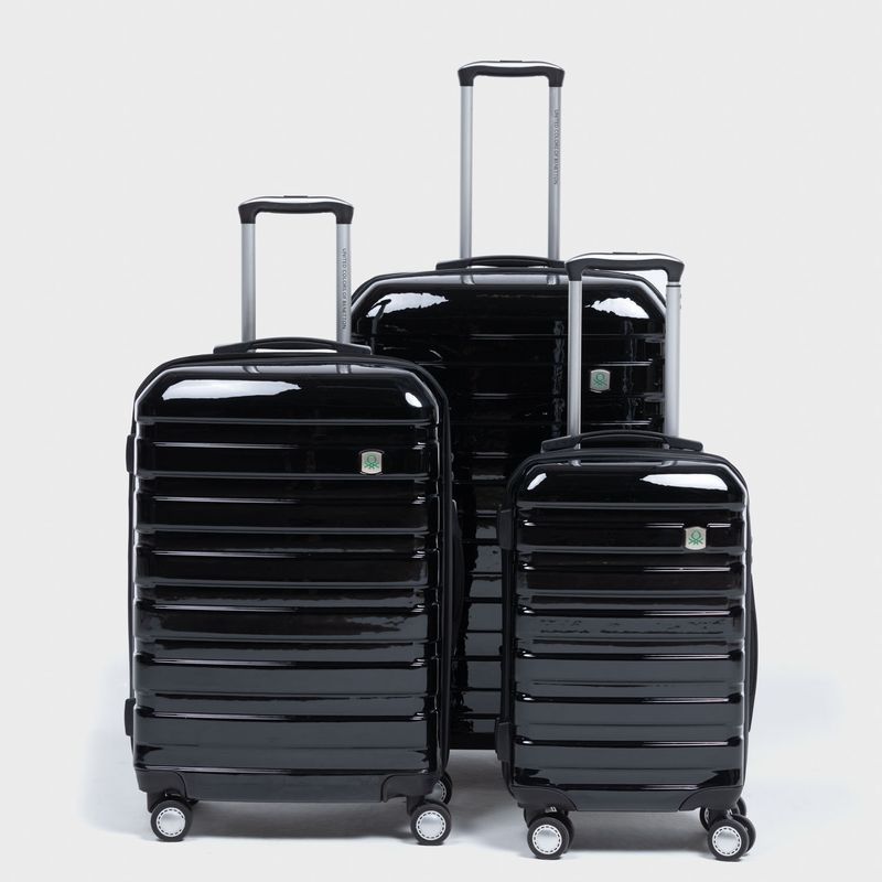 Benetton - Set de Maletas Shell Negro de Viaje