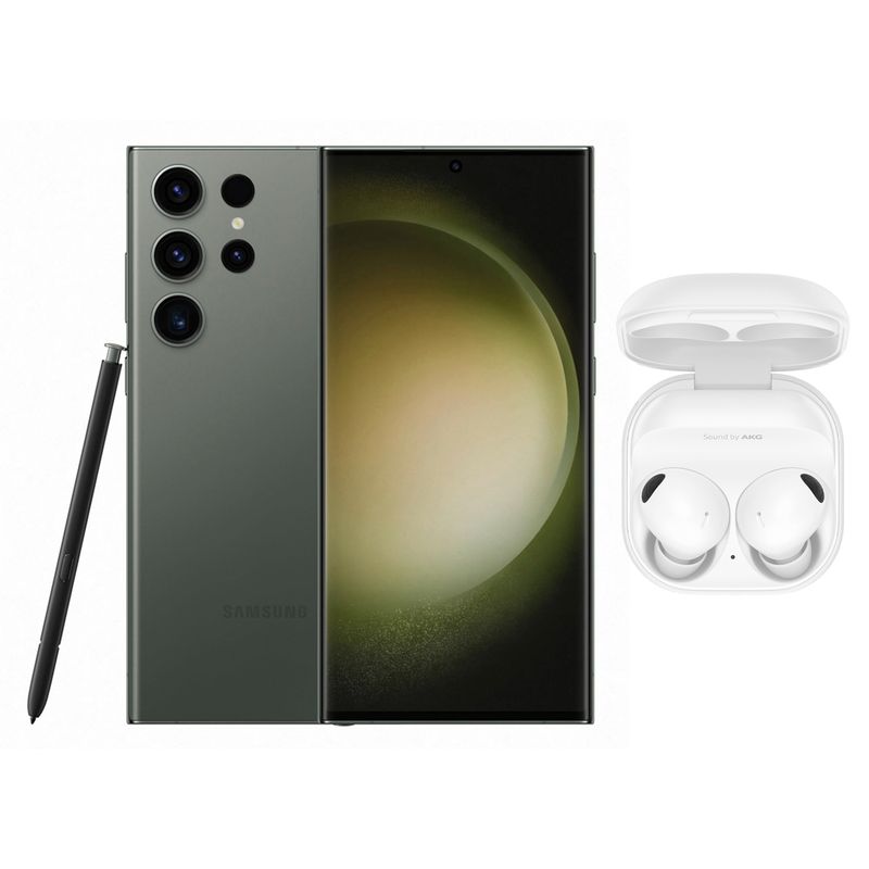 SAMSUNG - Smartphone Samsung Galaxy S23 Ultra 512GB Green 5G + Galaxy Buds2 Pro Blanco