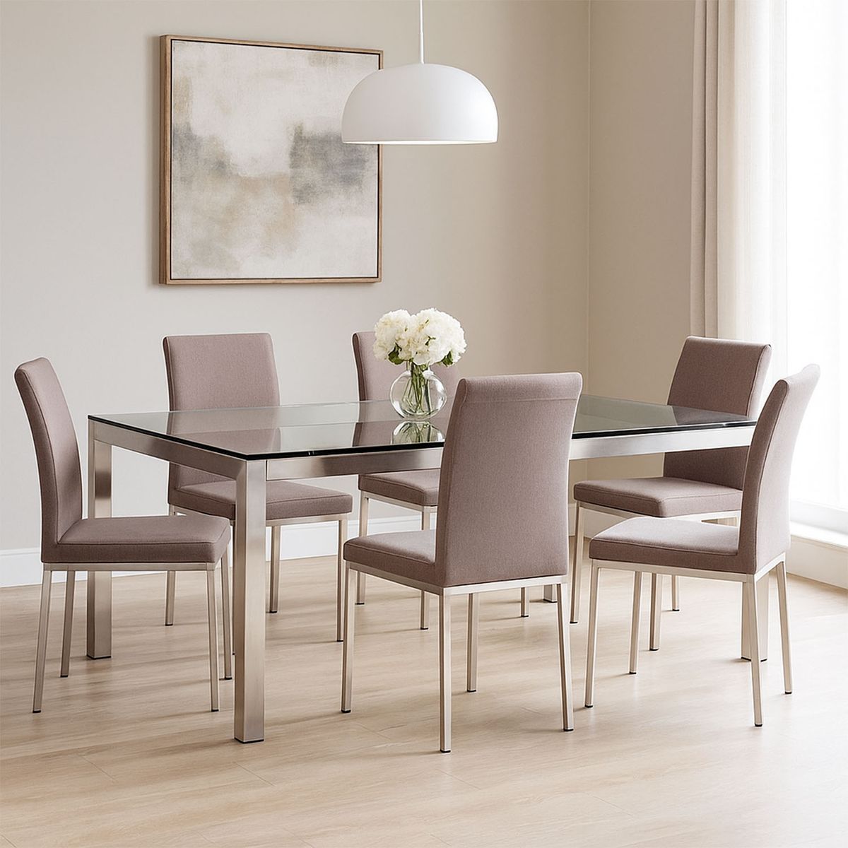 BASEMENT HOME - Juego Comedor Recto 6 Personas