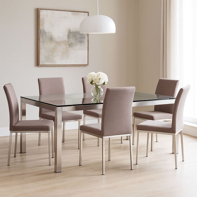 BASEMENT HOME - Juego Comedor Recto 6 Personas