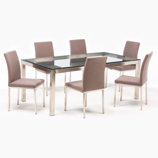 BASEMENT HOME - Juego Comedor Recto 6 Personas