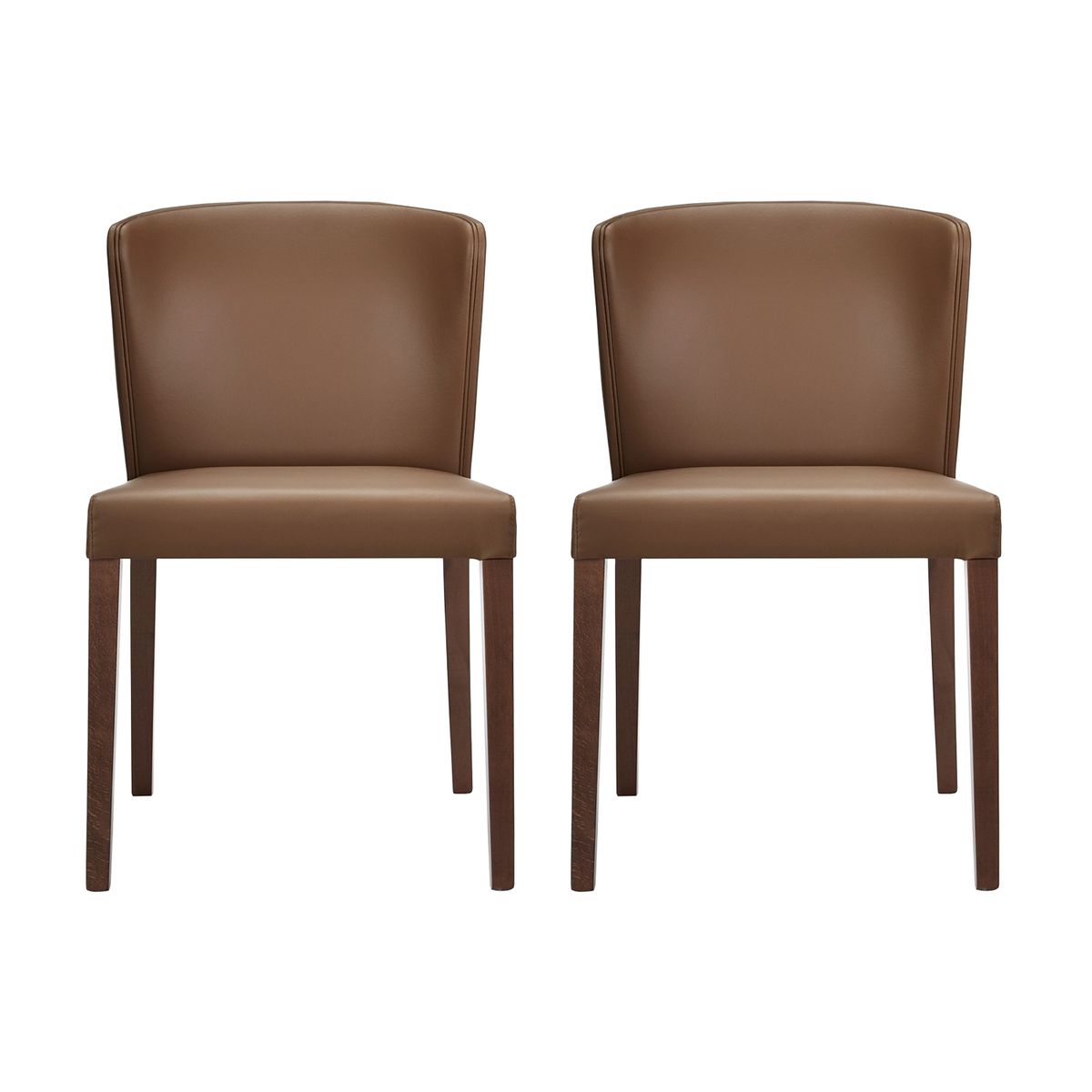 CRATE & BARREL - Set 2 Sillas Comedor Curran Camel