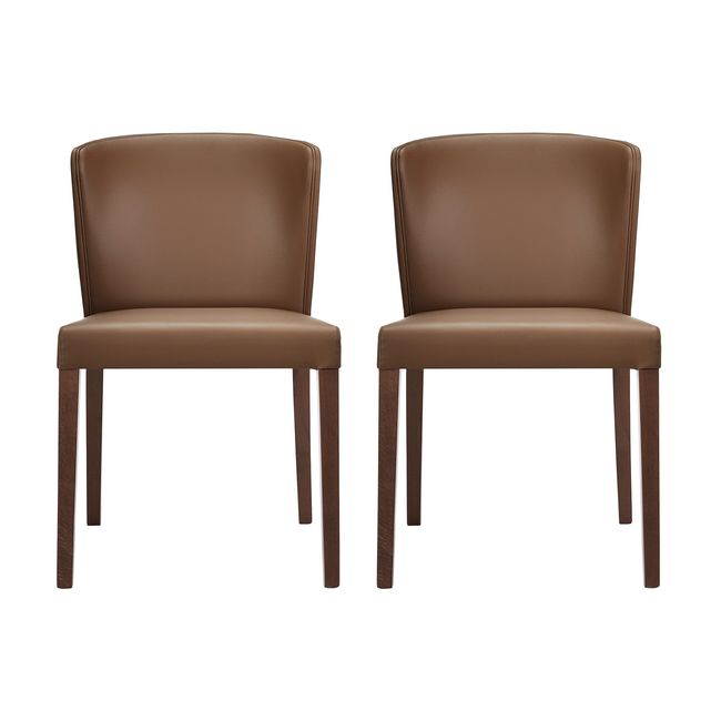 CRATE & BARREL - Set 2 Sillas Comedor Curran Camel