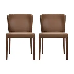 CRATE & BARREL - Set 2 Sillas Comedor Curran Camel