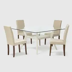 BASEMENT HOME - Juego de Comedor Margot Cuad 6 Sillas