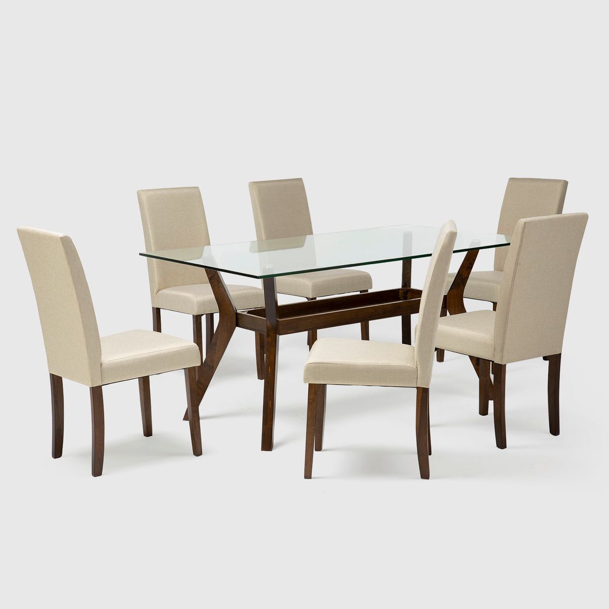 BASEMENT HOME - Juego de Comedor Margot Rect 6 Sillas